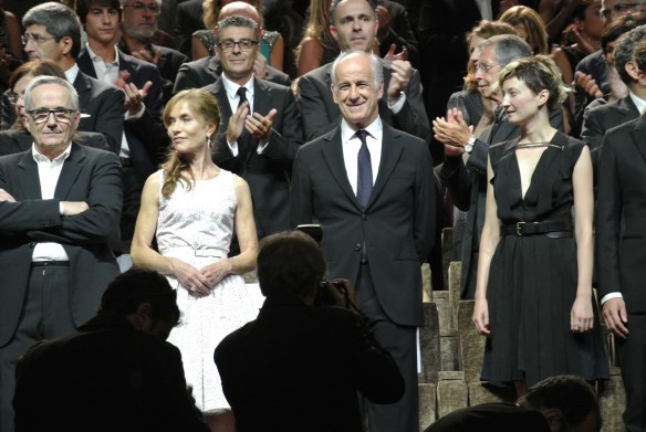 My photo of Bellocchio, Huppert, Servillo and Rohrwacher at the Venice Film Festival.