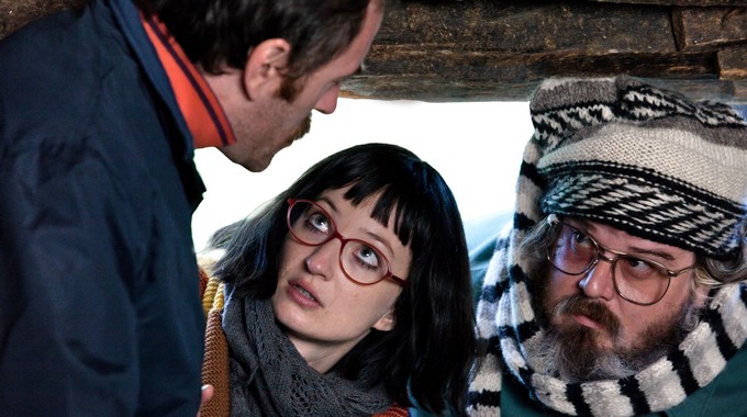 Alba with Valerio Mastandrea and Giuseppe Battiston in The Commander and the Stork