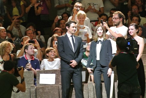 Franco and Coppola prepare for the ass kissing