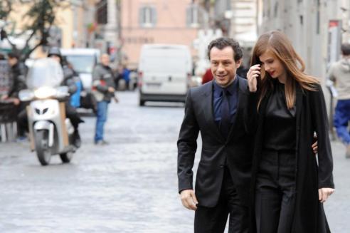 Stefano Accorsi and Bianca Vitali