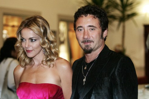 Claudia Gerini and director Federico Zampaglione 