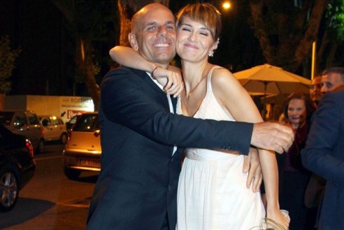 Paola Cortellesi with husband Riccardo Milani