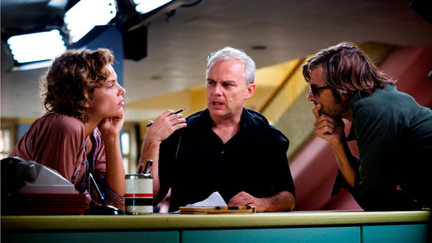 Daniele Luchetti with Kim Rossi Stuart and Micaela Ramozzotti