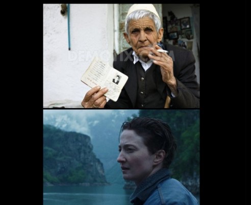 An actual sworn virgin, and Alba Rohrwacher portraying one.