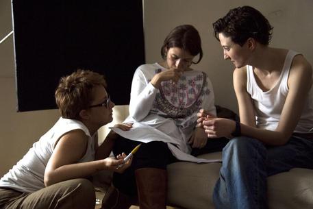 Director Laura Bispuri with her stars