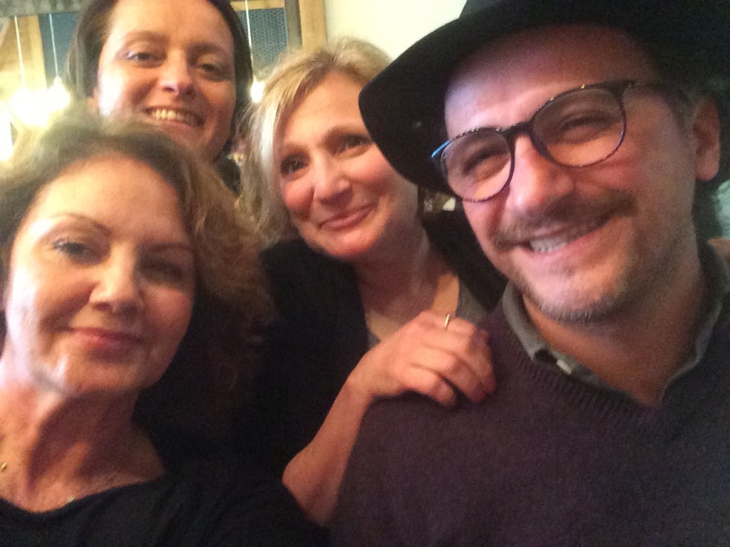 Me with Pia, producer Adriana Bruno and Antonello.